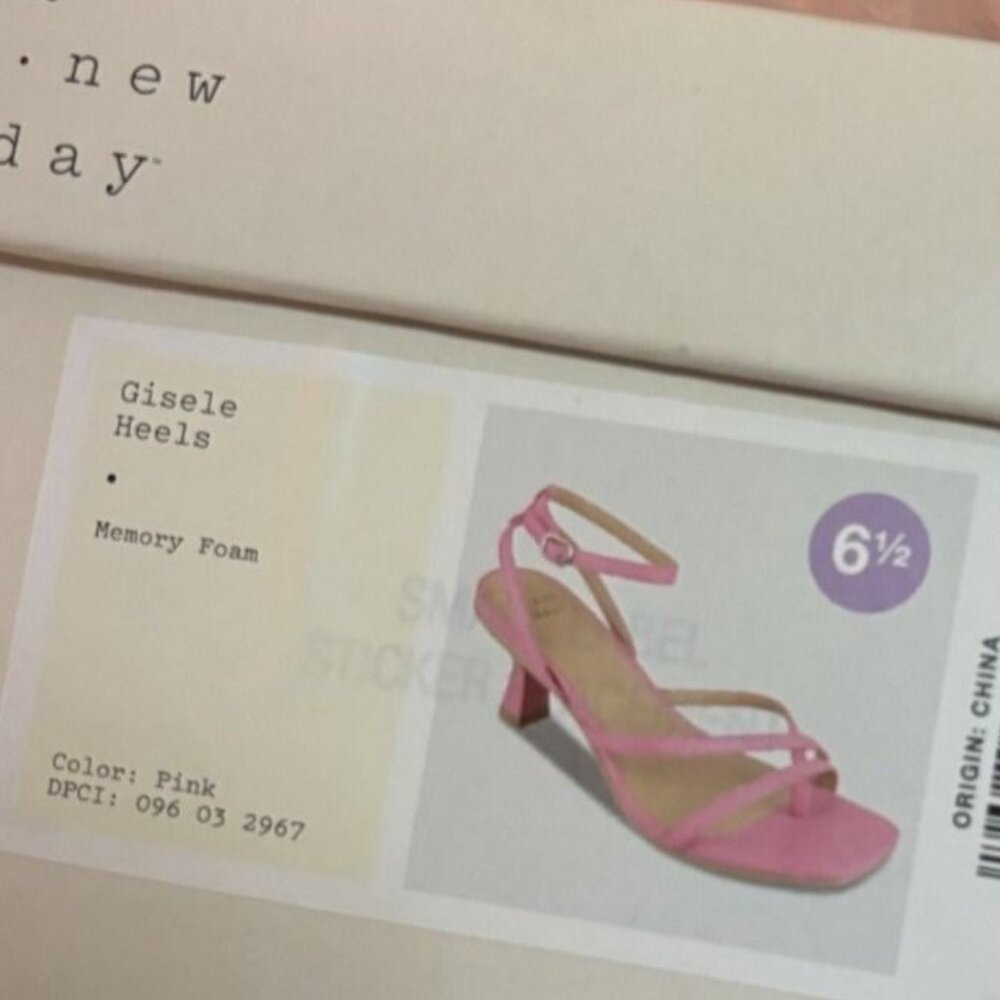 Women's Gisele Strappy Heels Pink Size 6.5 - a New Day Light New With Box - Picture 4 of 8